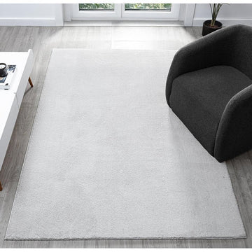 Washable Comfy Plain CMF00 Silver Rug-Desire Rugs-Rug Love - The Most Loved Rug Store